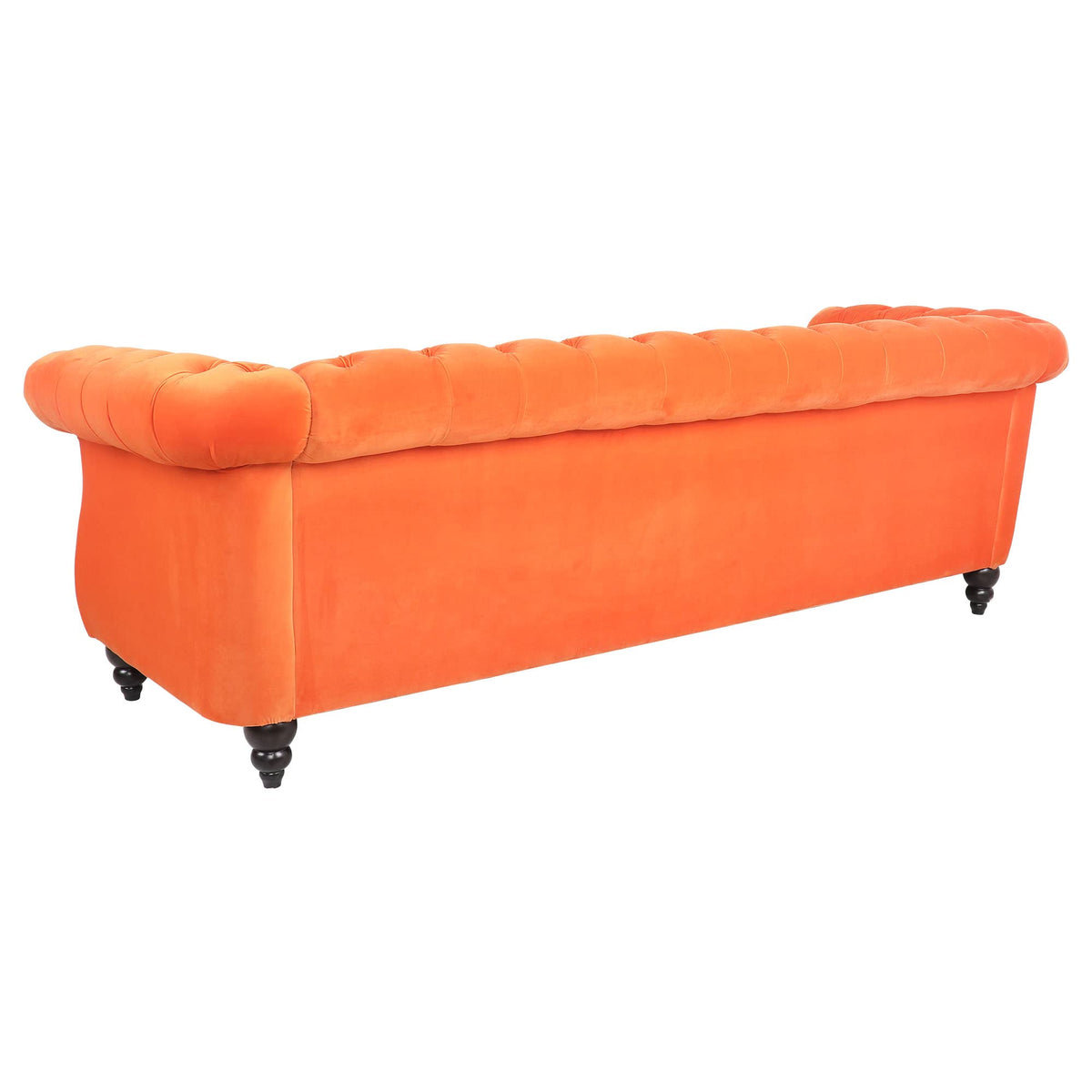 Orange Velvet 3 Seat Sofa Z41100