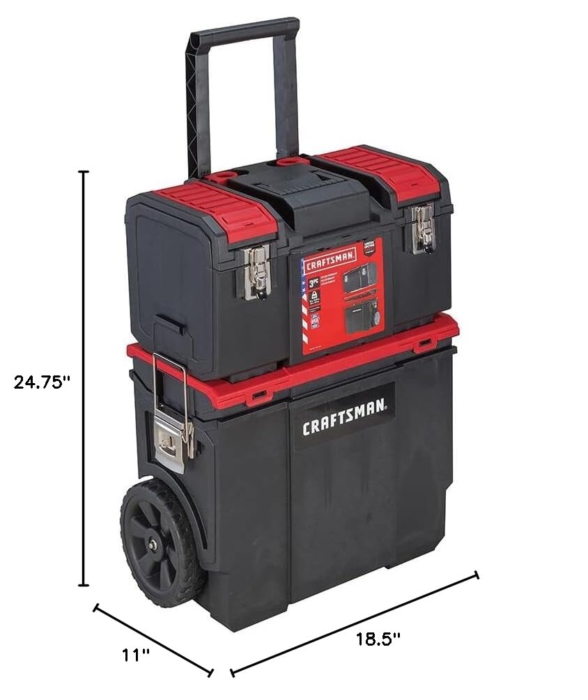 19-in. 3-in-1 Rolling Tool Box with Wheels B4379