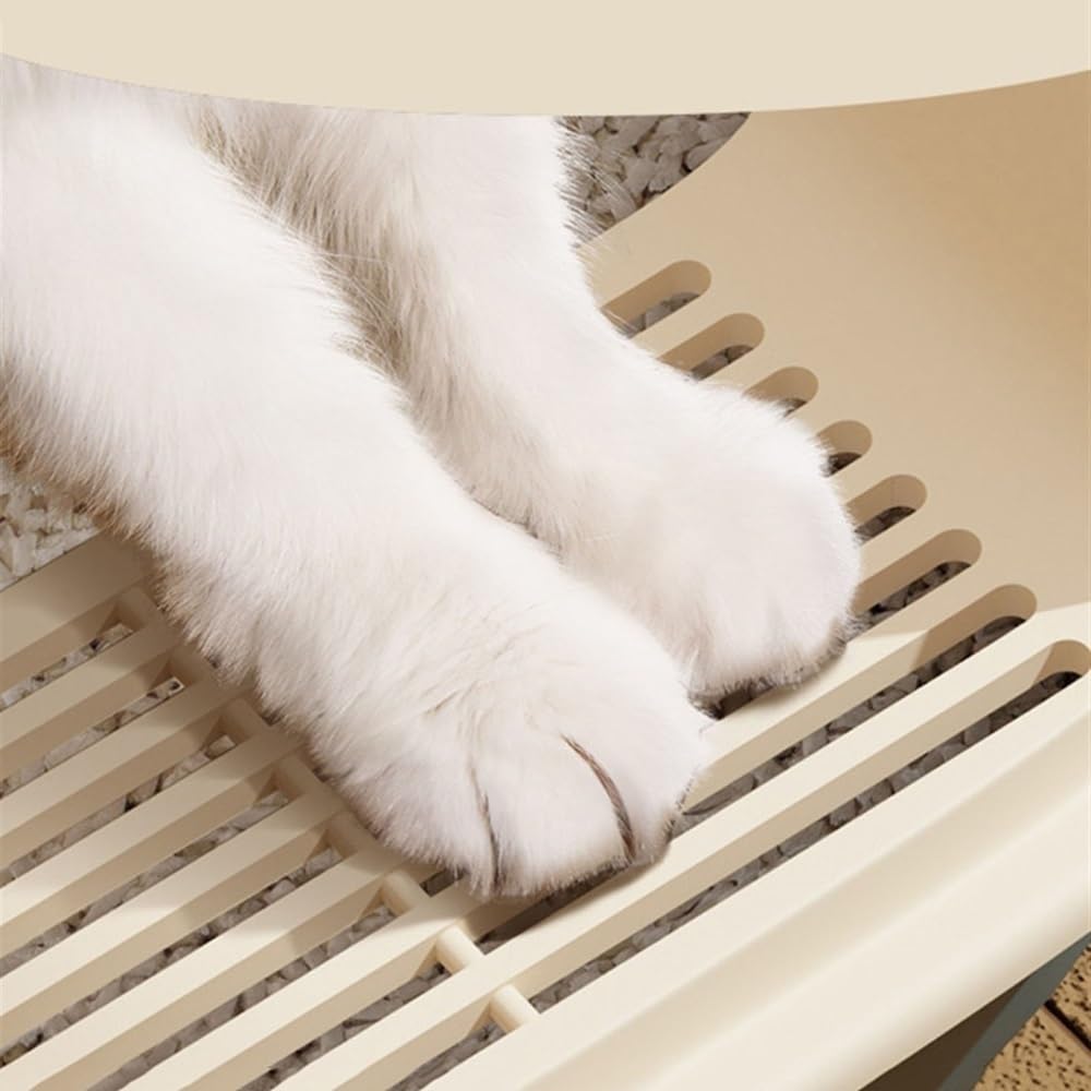 Semi-Open Cat Litter Box with High Sides W422811
