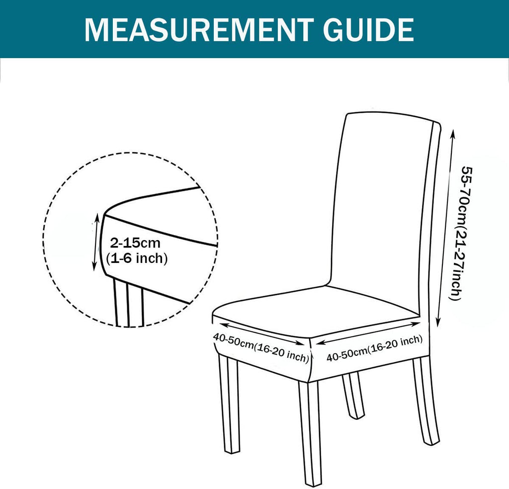 Waterproof Stretch Leather Dining Chair Covers Set of 6 Black E10997