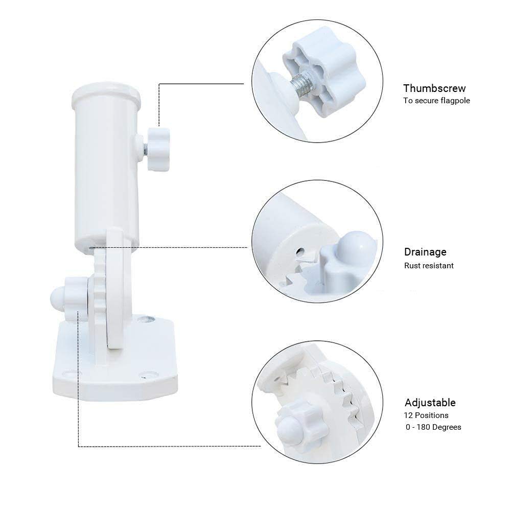 Adjustable Aluminum Flag Pole Bracket E948648