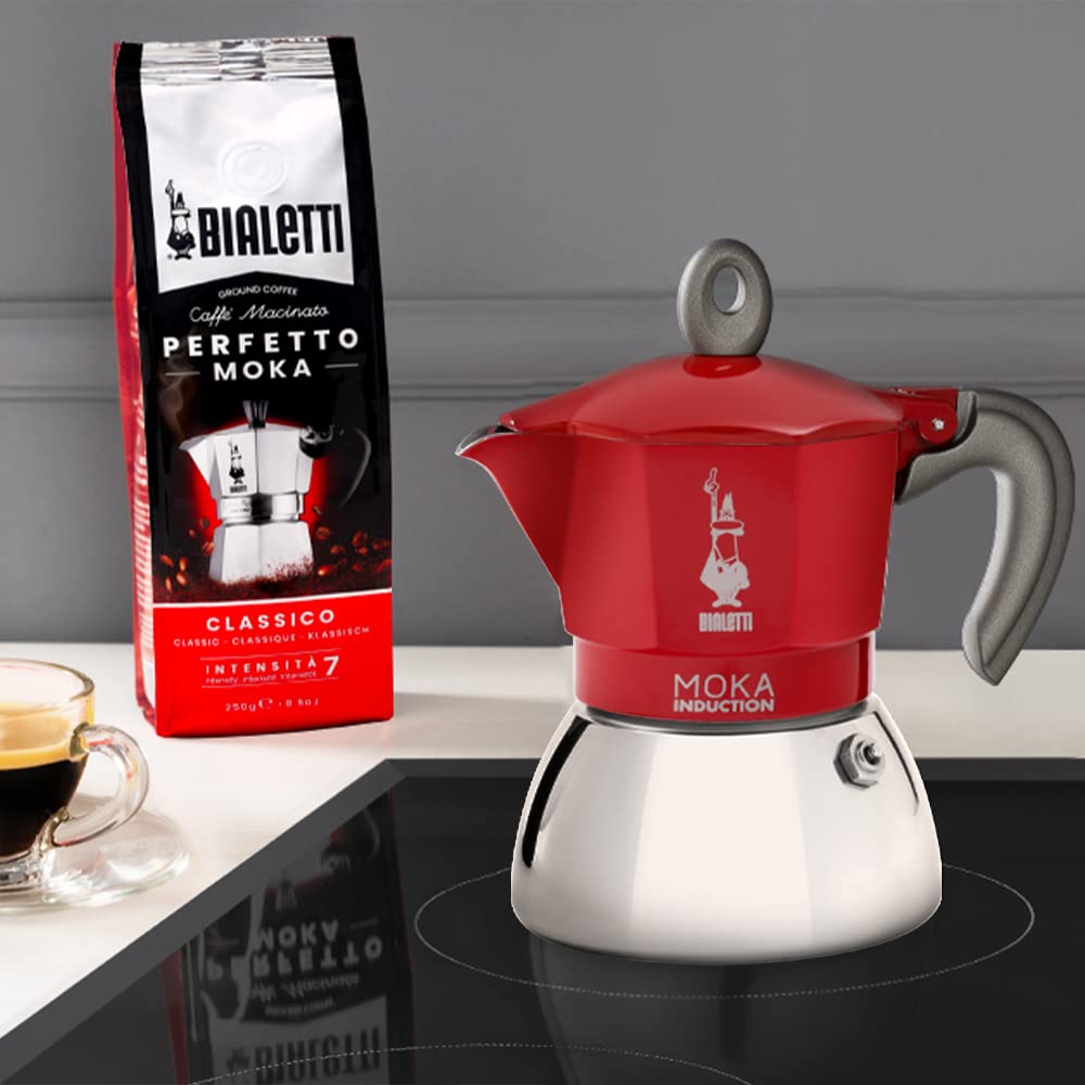 Red 4 Cups Espresso Moka Pot F739545