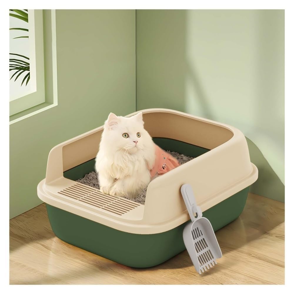Semi-Open Cat Litter Box with High Sides W422811