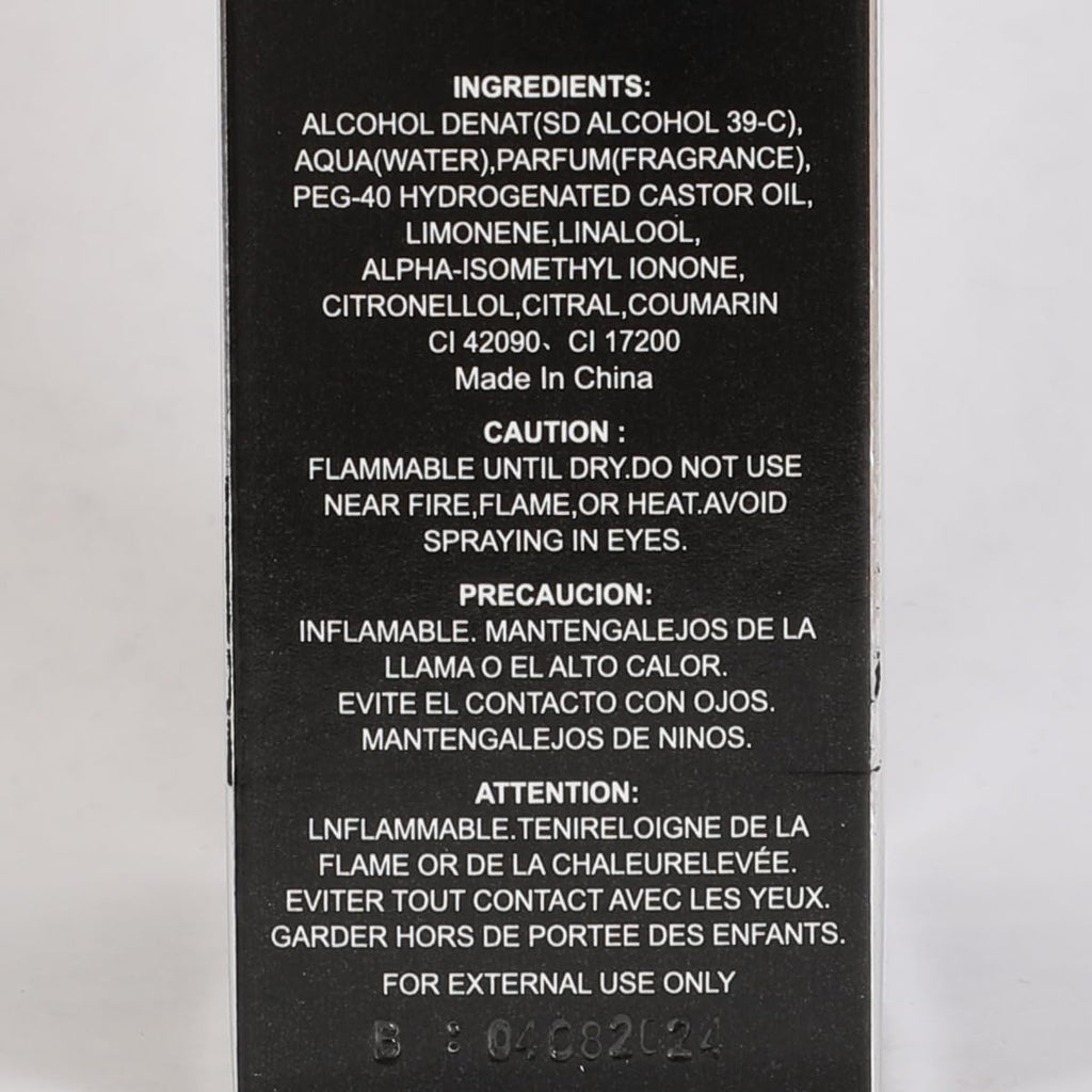 Spray Cologne Eau De Toilette Fresh Citrus Spicy Woody 100ml Q48606