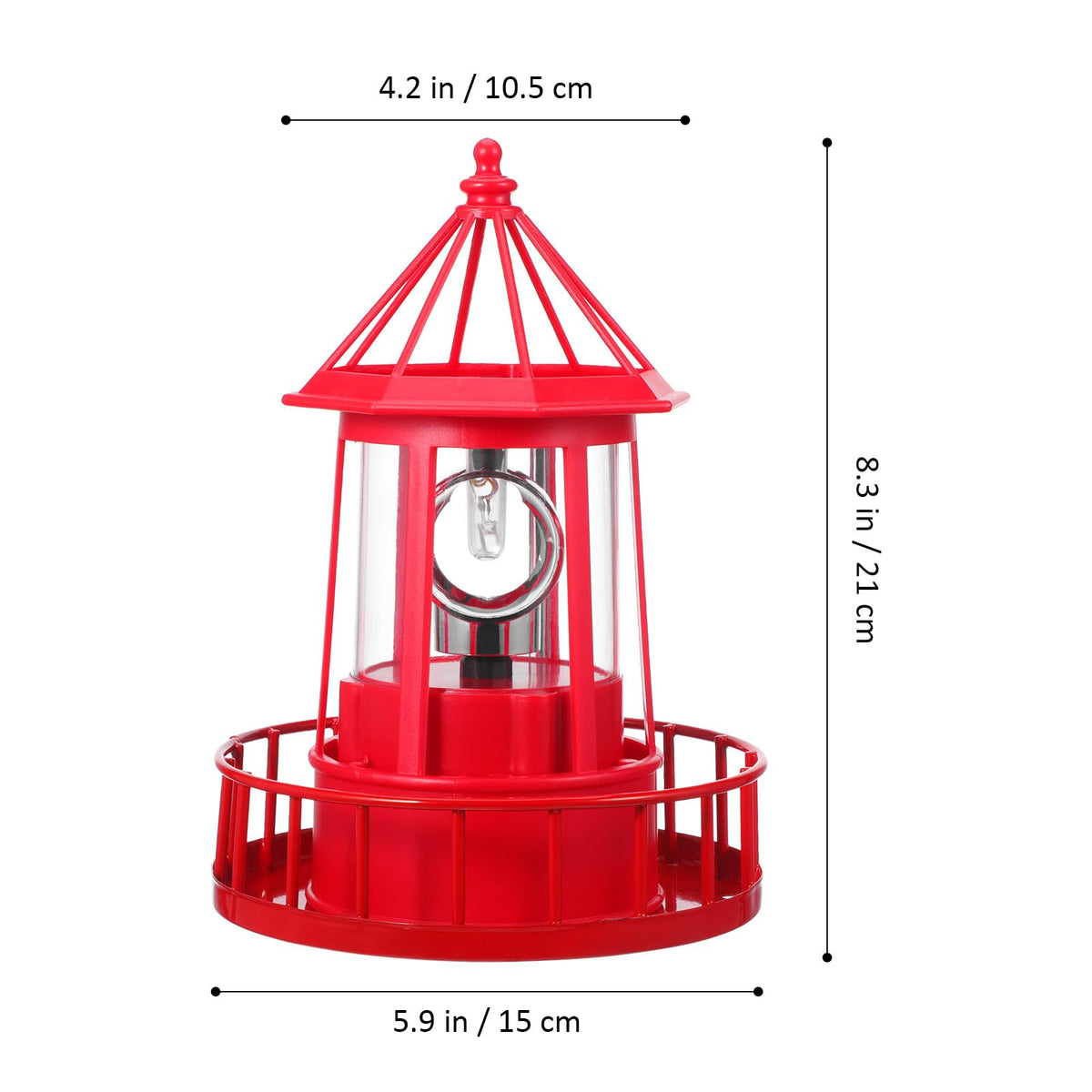 Solar Rotating Lighthouse Garden Light S4106