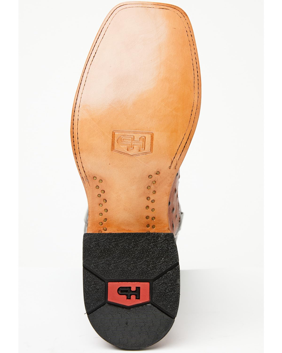 Cognac Ostrich Print Tall Western Boots F9693