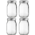 16oz Regular Mouth Glass Mason Jars with Airtight Lids, 4 Pack M174