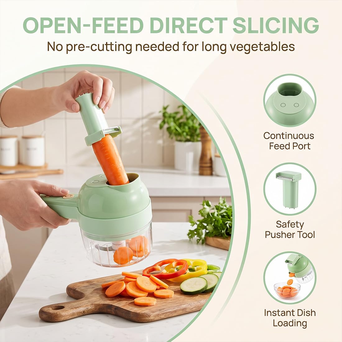 4 in 1 Handheld Electric Vegetable Cutter M446