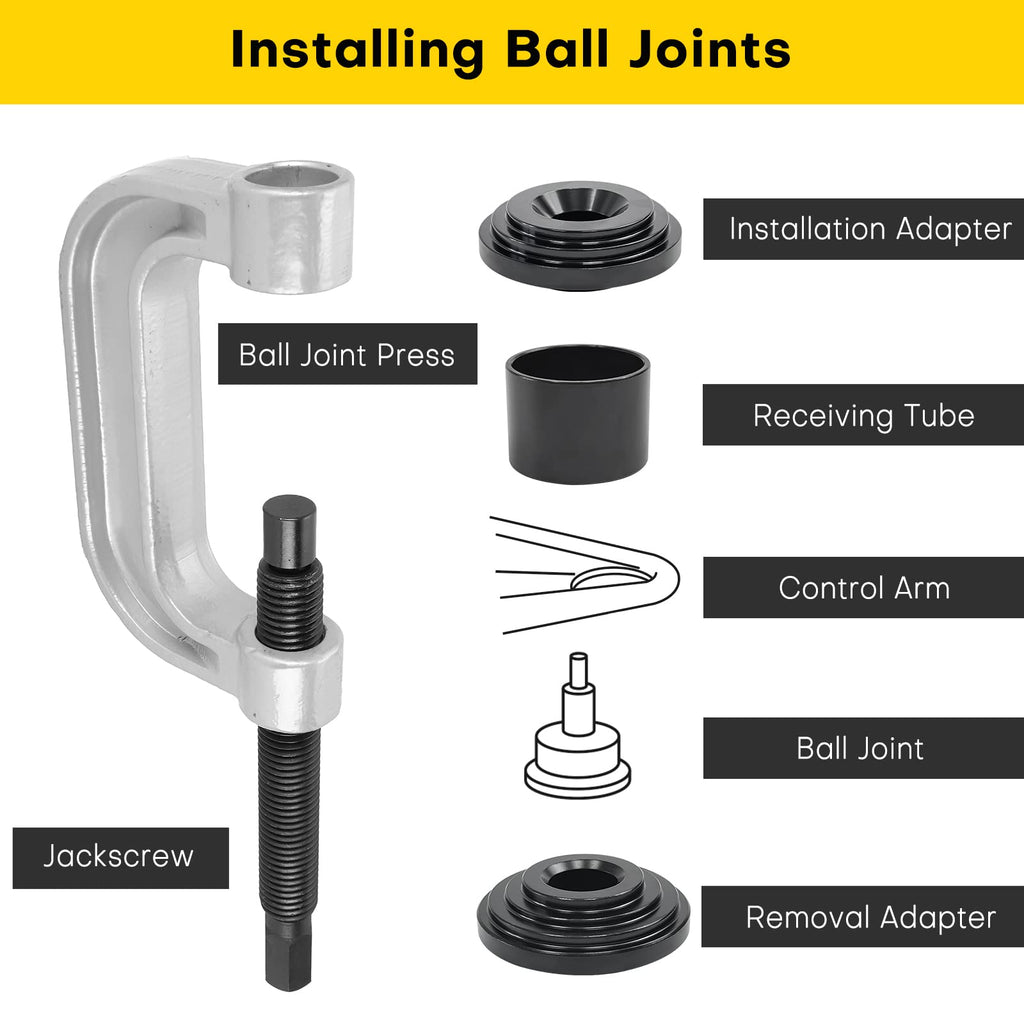 Heavy Duty Ball Joint Press & U Joint Removal Tools with 4-Wheel Drive Adapters P509