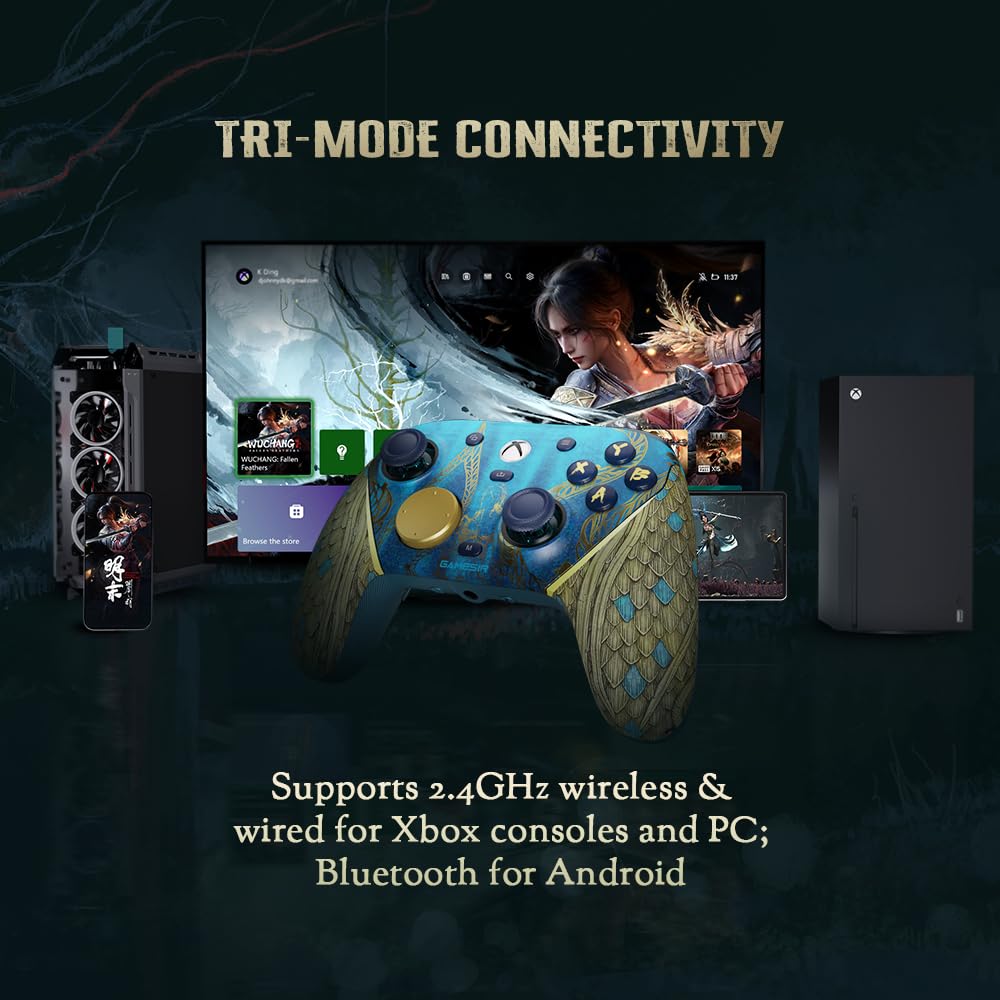 Wireless Gaming Controller with TMR Sticks, Hall Effect Analog Triggers M694