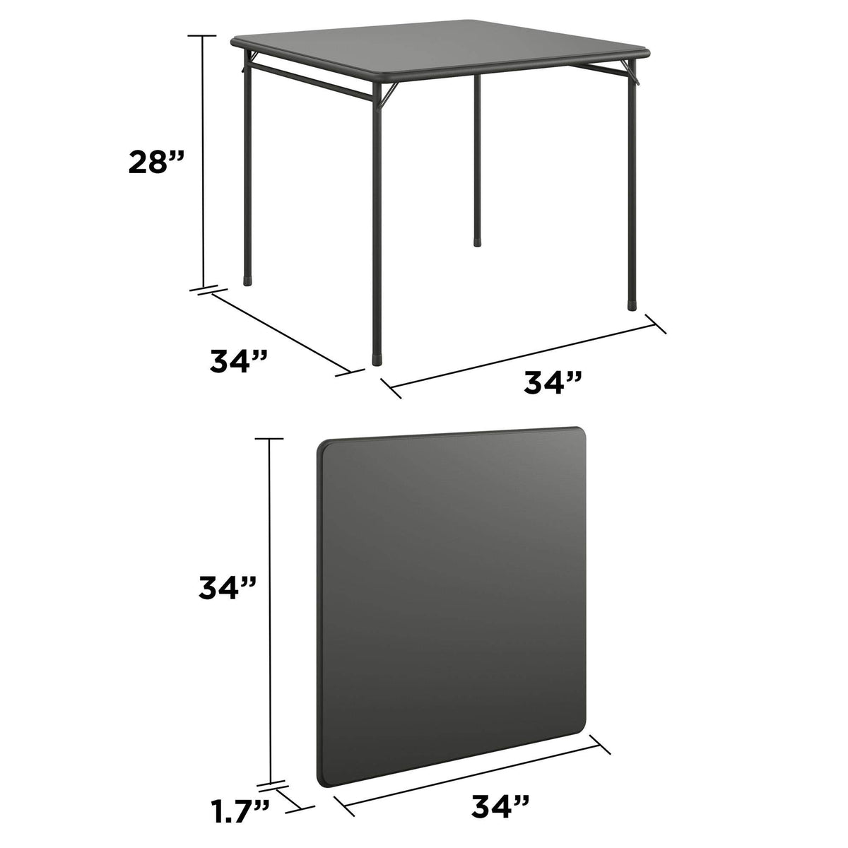 34" Square Folding Card Table D1122