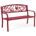 50" Outdoor Bench with Cast Iron Backrest K276812