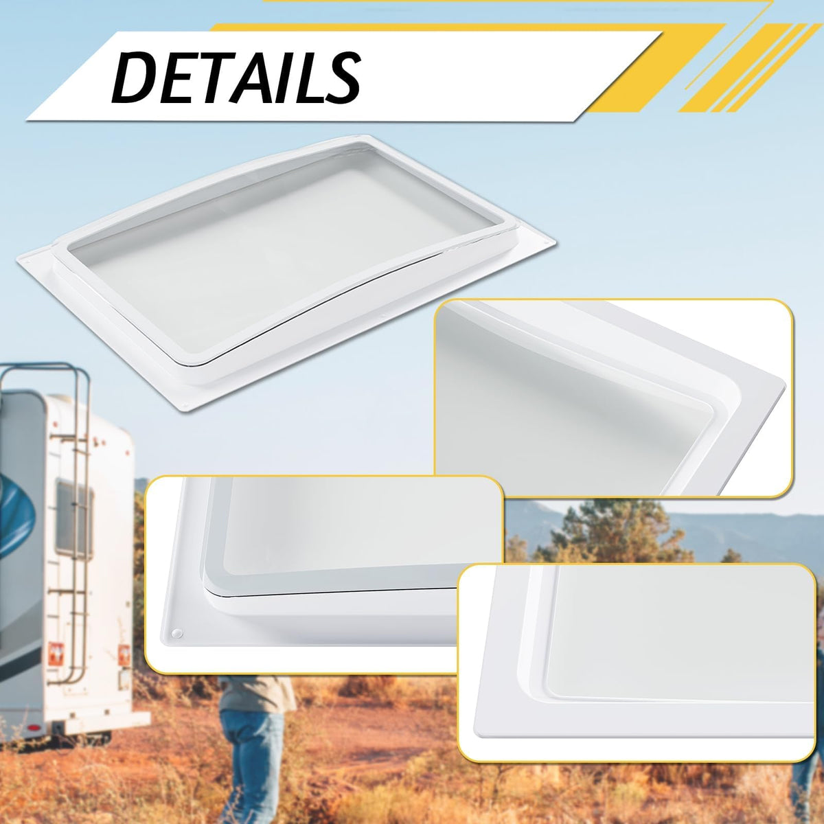 24" Shatterproof Clear RV Skylight Dome Cover D534998