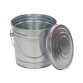6 Gal Galvanized Steel Locking Lid Trash Can L490