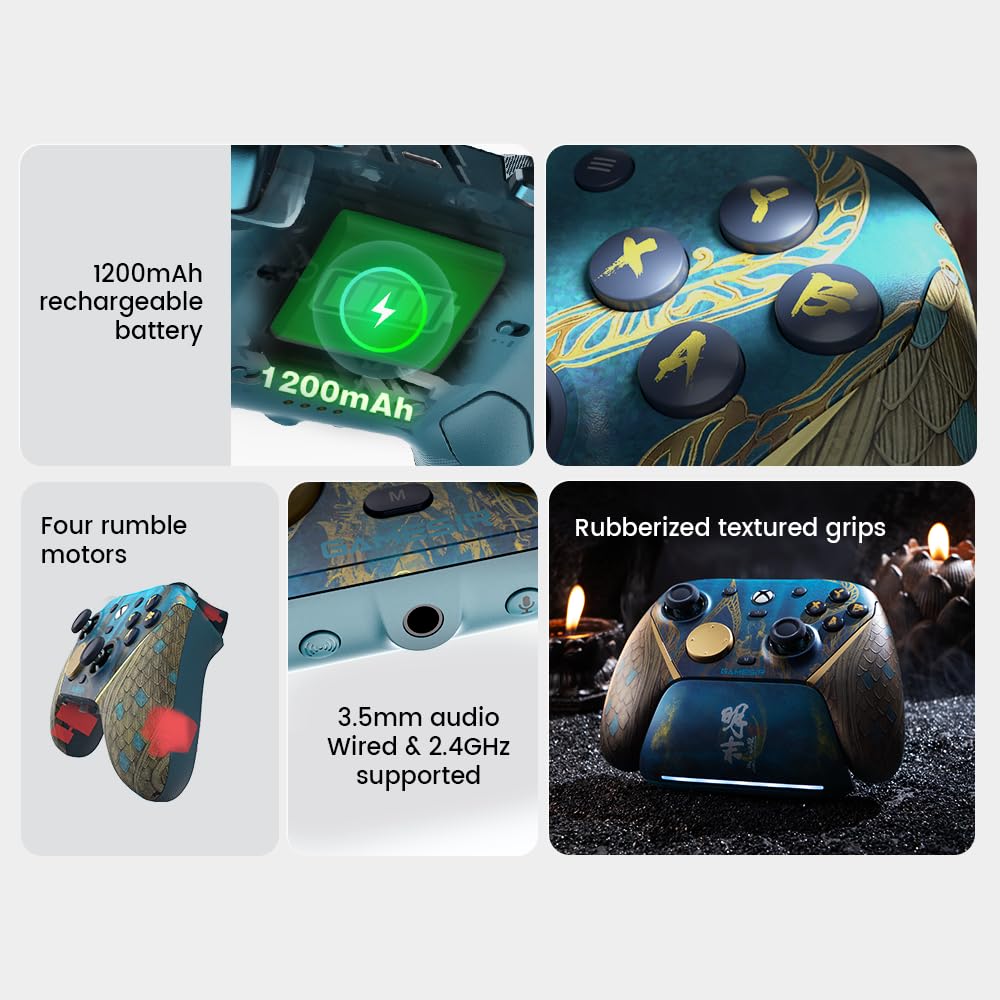 Wireless Gaming Controller with TMR Sticks, Hall Effect Analog Triggers M694