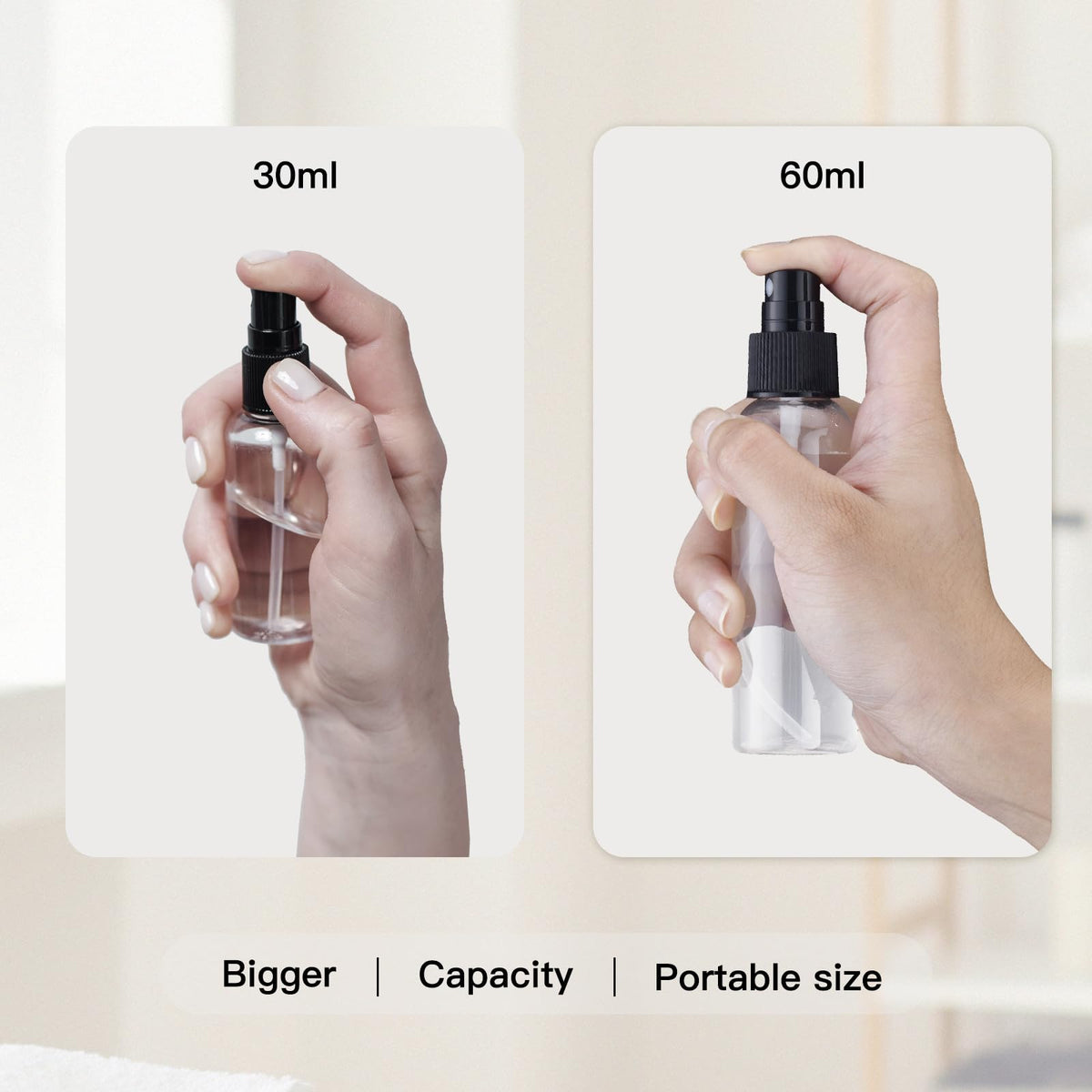 Small 2oz Plastic Spray Bottle 10 Pack S63849