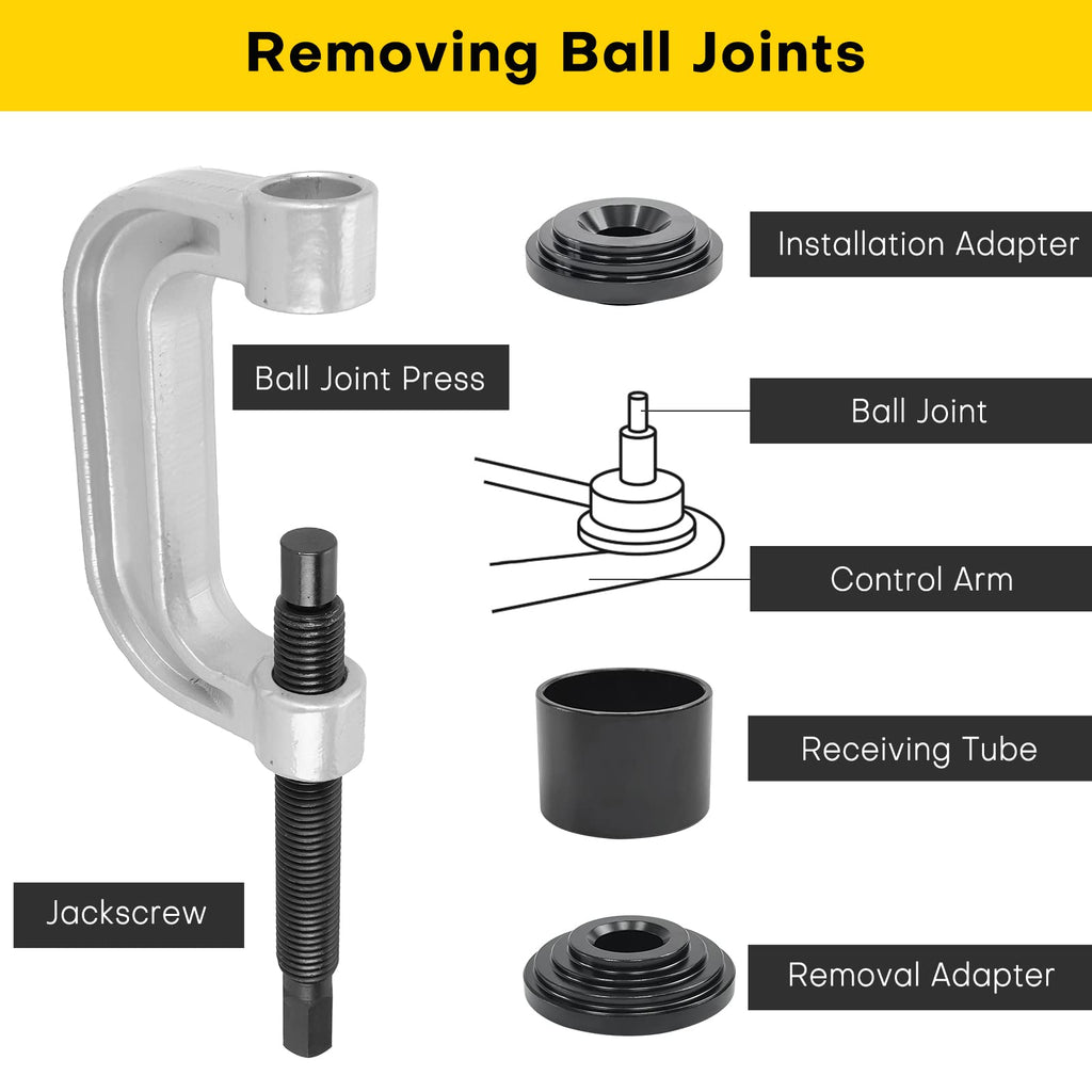 Heavy Duty Ball Joint Press & U Joint Removal Tools with 4-Wheel Drive Adapters P509