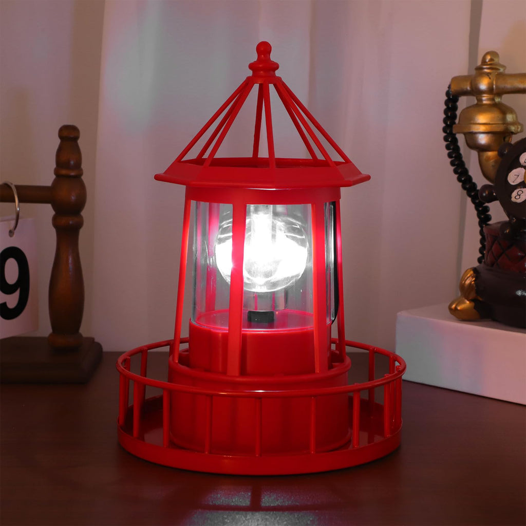 Solar Rotating Lighthouse Garden Light S4106