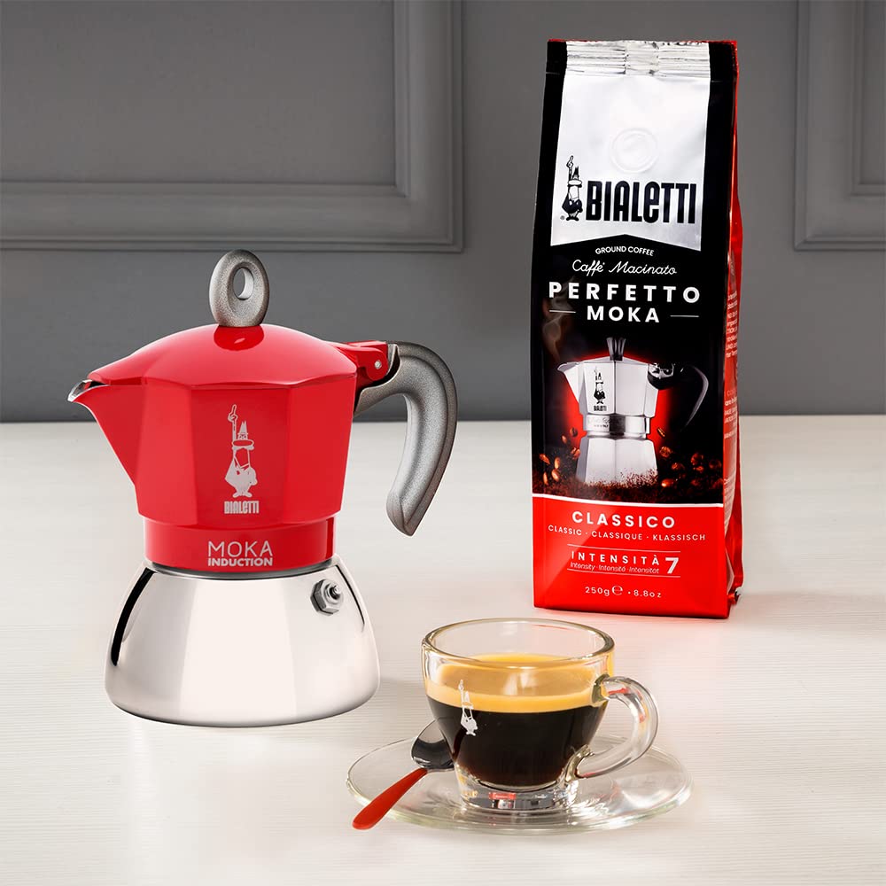 Red 4 Cups Espresso Moka Pot F739545