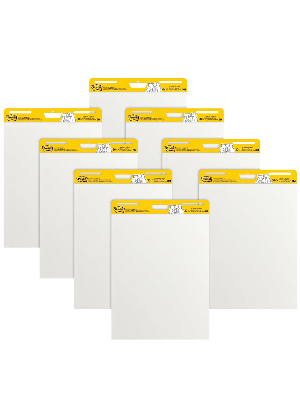 Super Sticky Easel Pad 25-Inch x 30-Inch White 8/Pack V83658