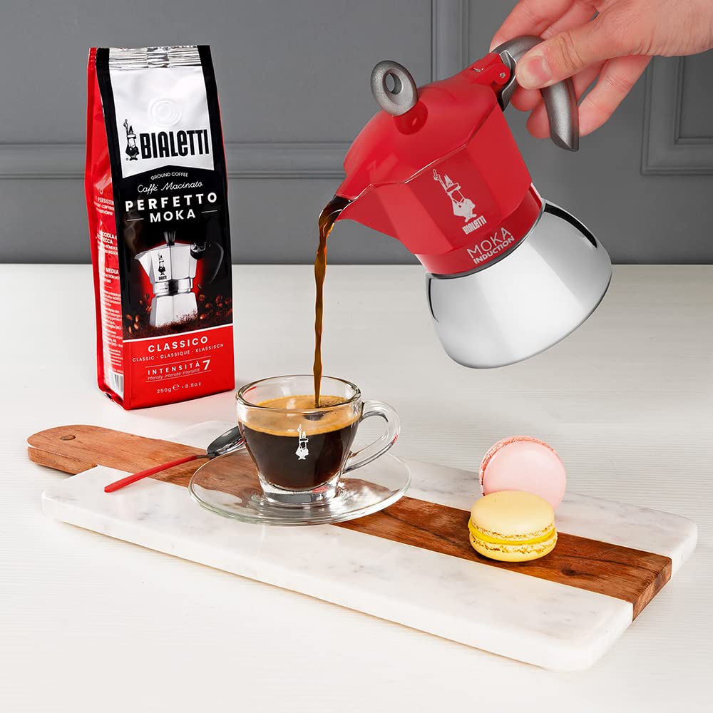 Red 4 Cups Espresso Moka Pot F739545