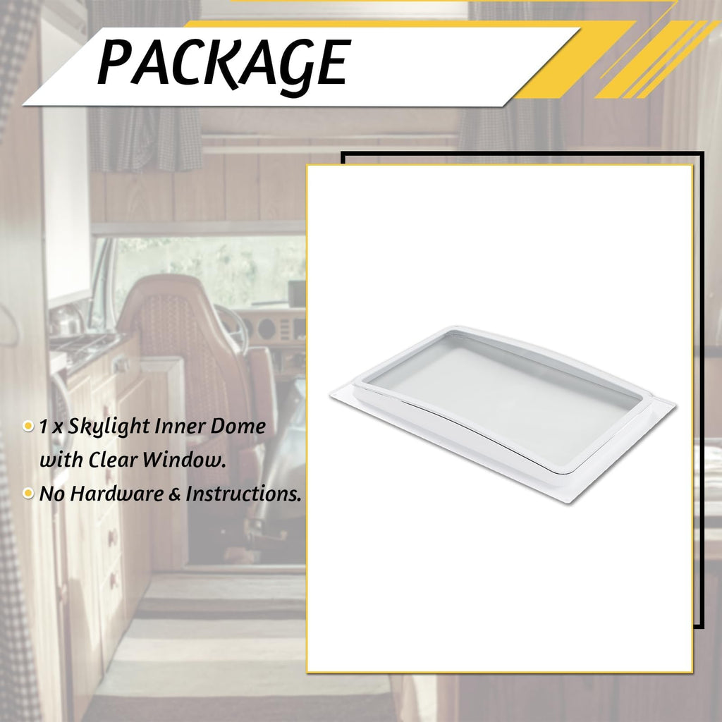 24" Shatterproof Clear RV Skylight Dome Cover D534998