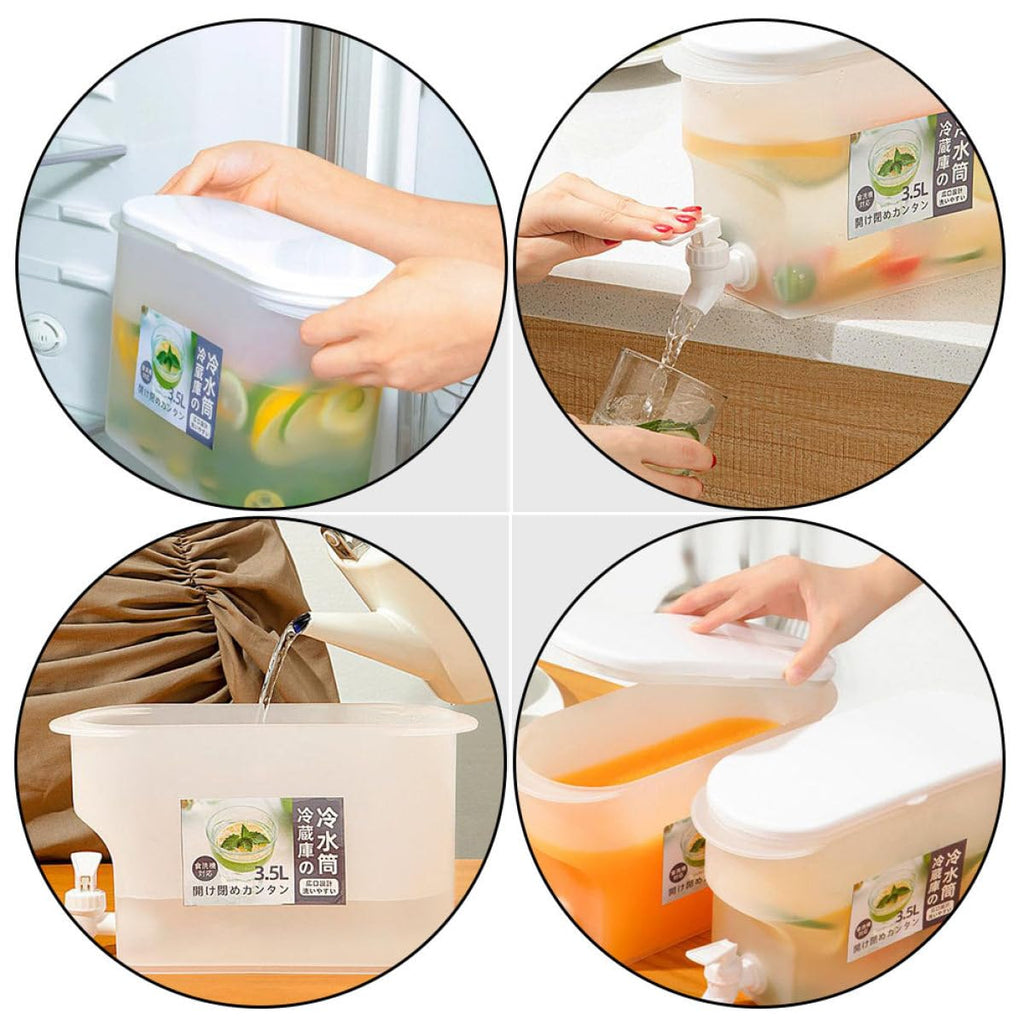 Cold Water Jug with Faucet 3.5l White O698462
