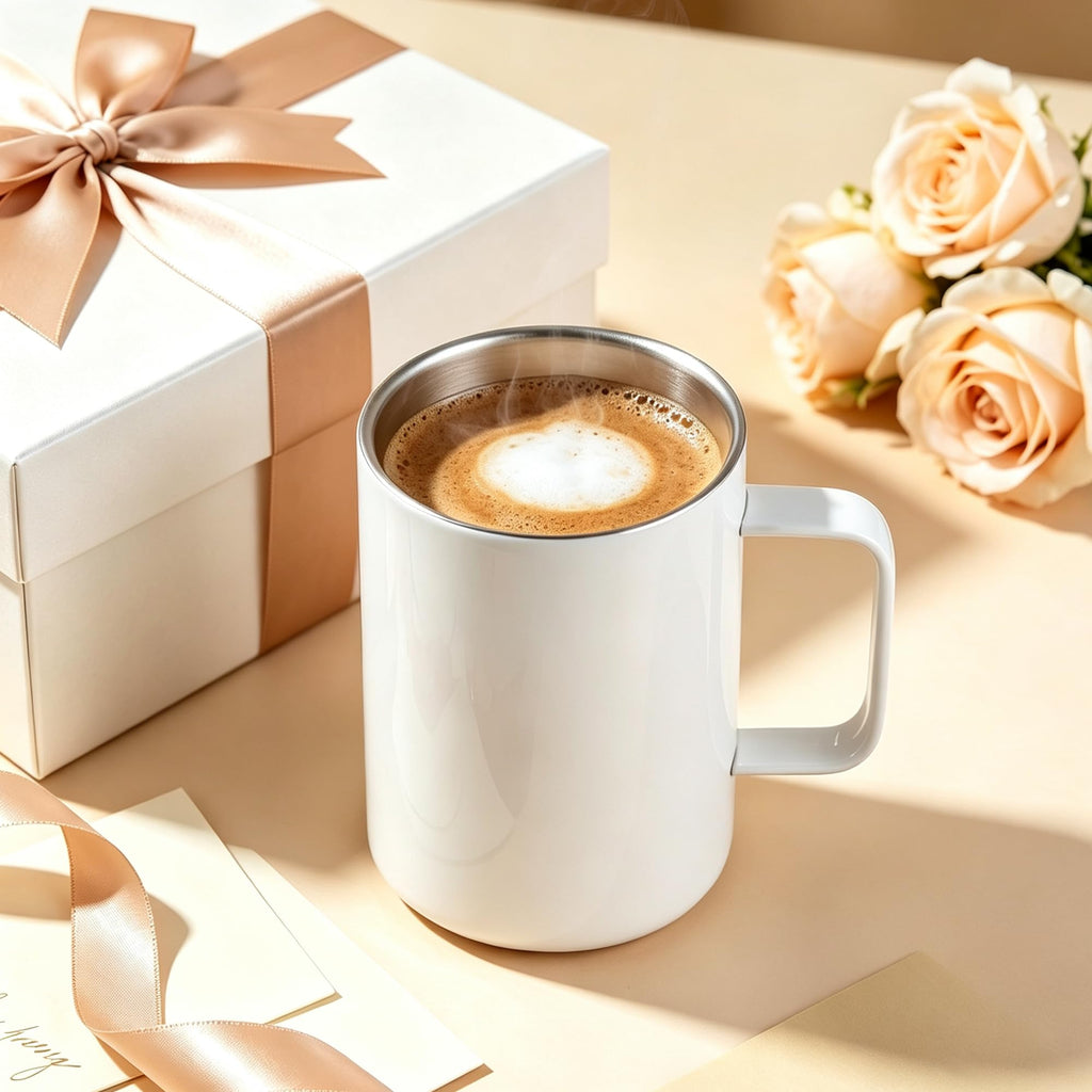 16oz Stainless Steel Sublimation Mug with Lid, 4 Pack E6673