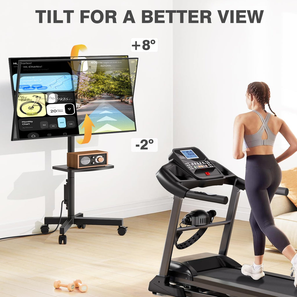 Mobile TV Stand with Power Outlet for 23-65 Inch TVs W617090