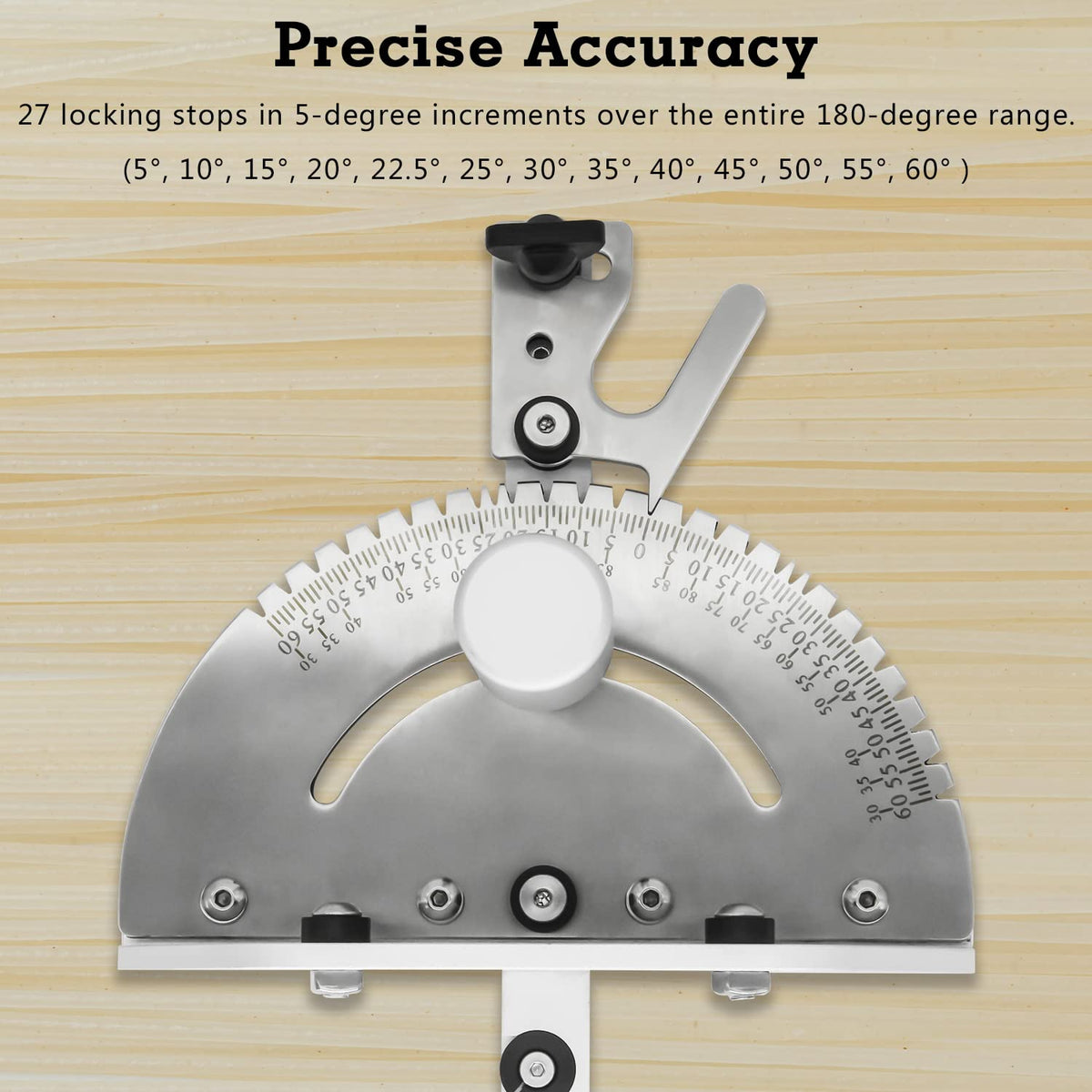 Miter Gauge with 27 Angle Stops F5034