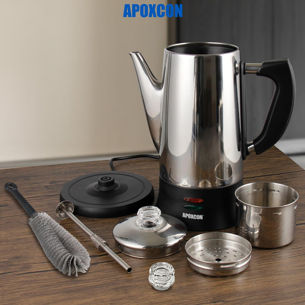 Electric Stainless Steel Coffee Percolator 12 Cup D63681