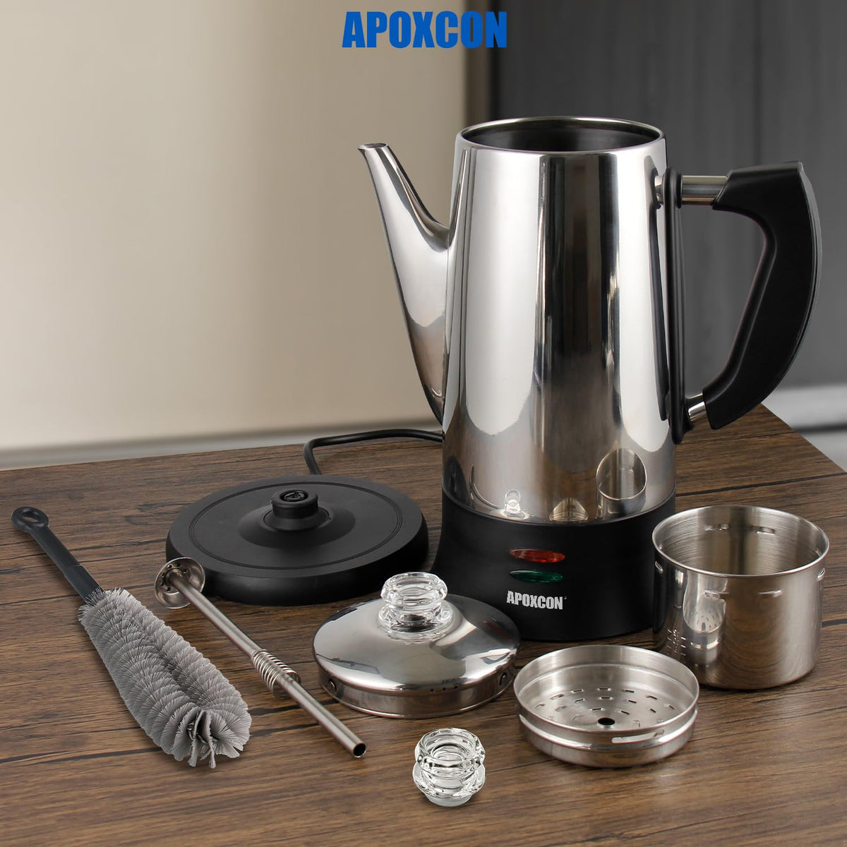 Electric Stainless Steel Coffee Percolator 12 Cup D63681