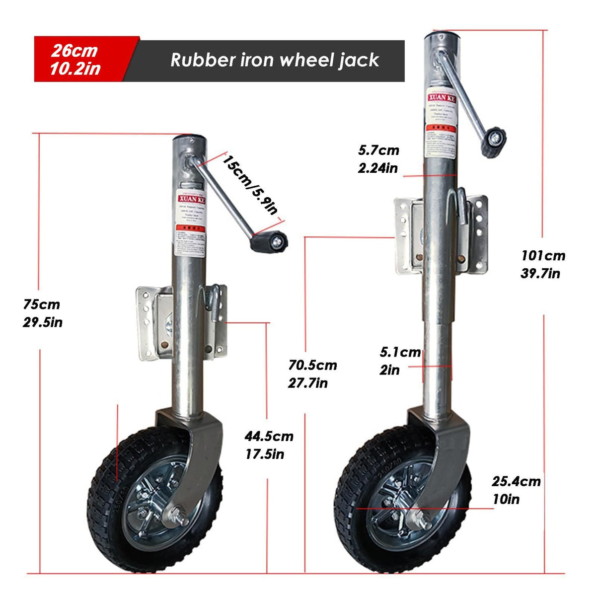 Boat Trailer Jack with Wheels S5743