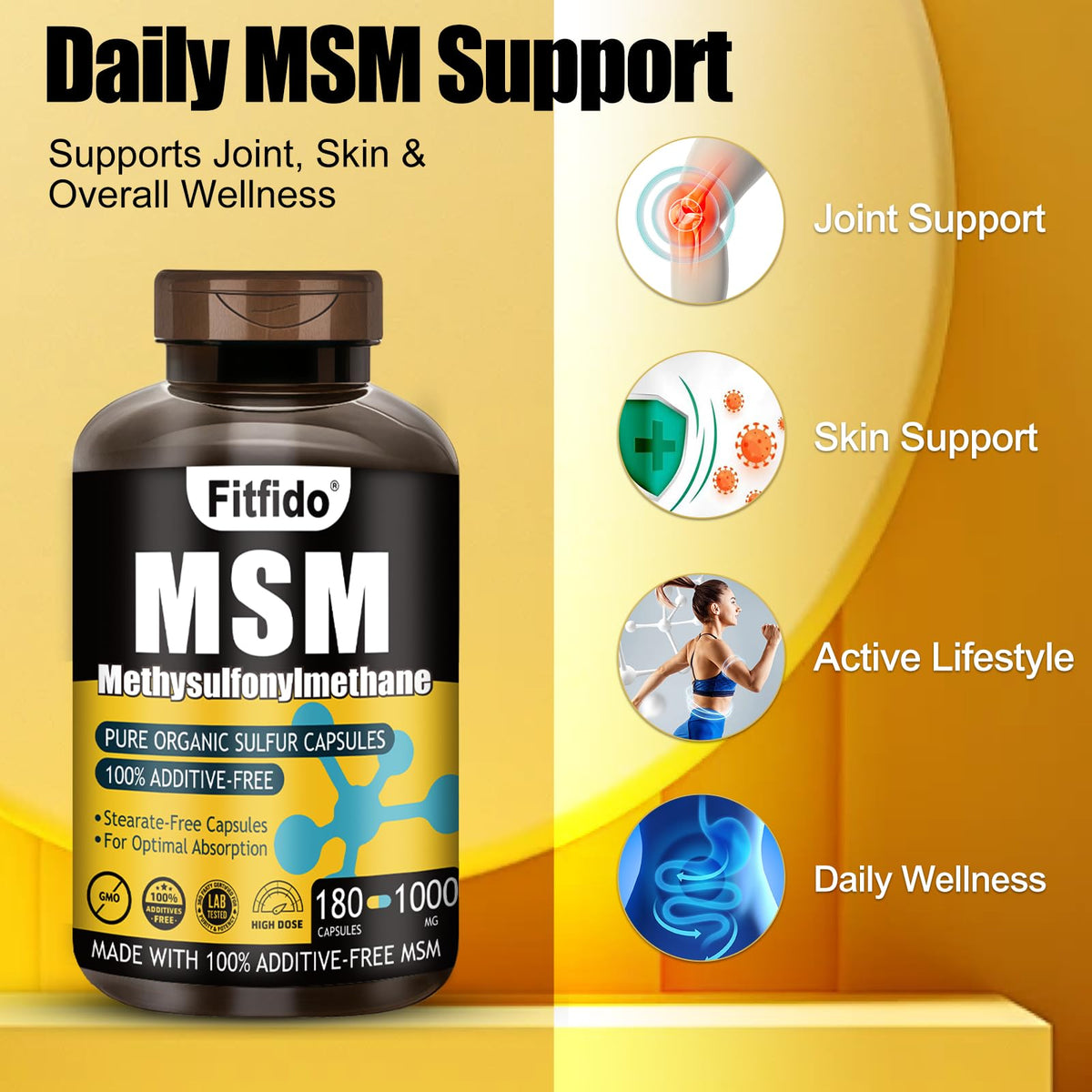 MSM Capsules 1000mg 180 Count I656617