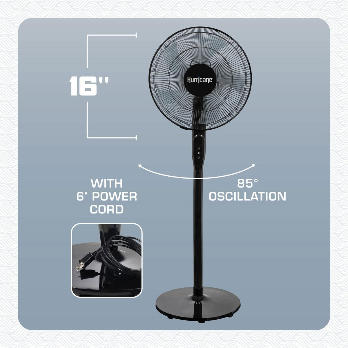 2 Pack Oscillating Pedestal Stand Fan, 12-Speed, 16", Black with Remote Control V9612