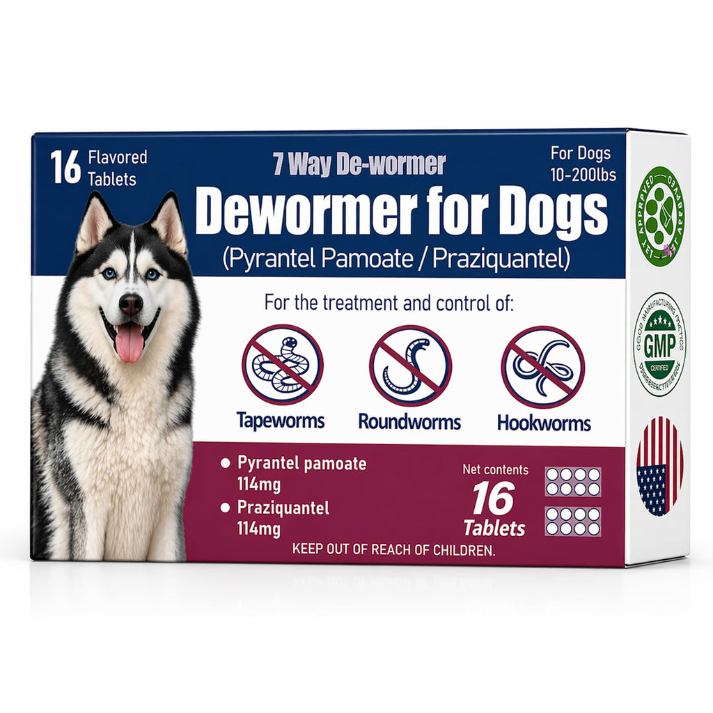 Dewormer for Dogs with Praziquantel & Pyrantel Pamoate, 16 Tablets V65701