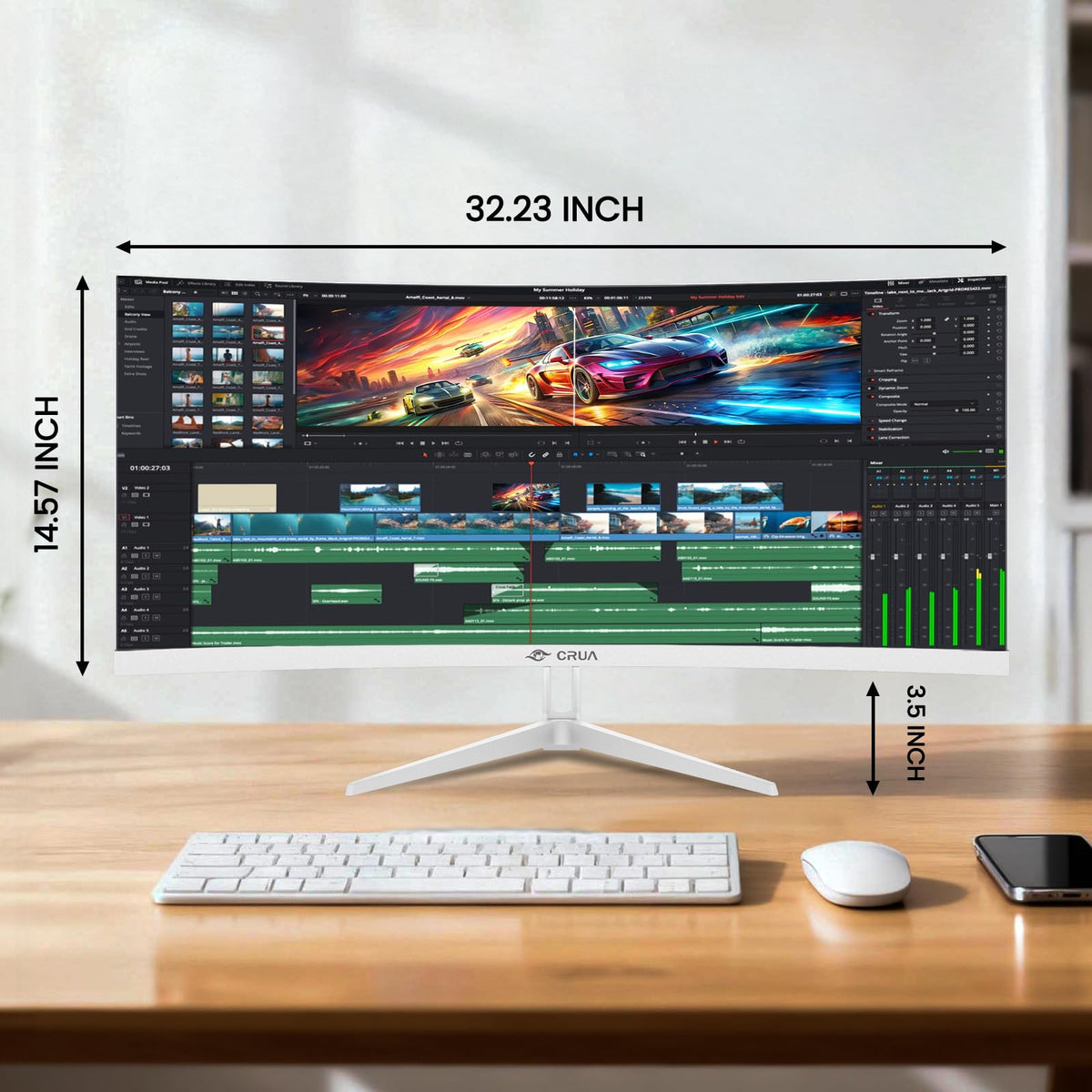 34 Inch 21:9 UWQHD 100Hz IPS Ultrawide Curved Monitor E816613
