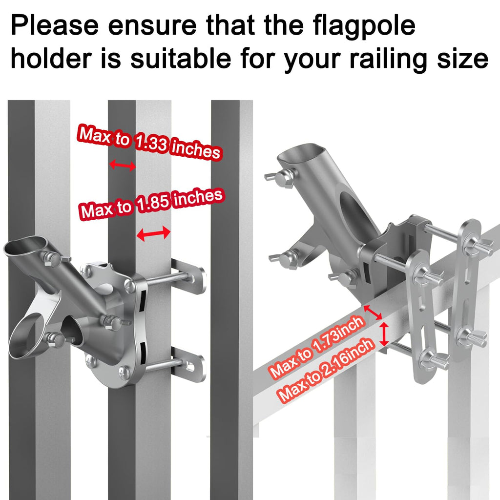 Aluminum Flag Pole Bracket for 1" Diameter Flagpole M996135