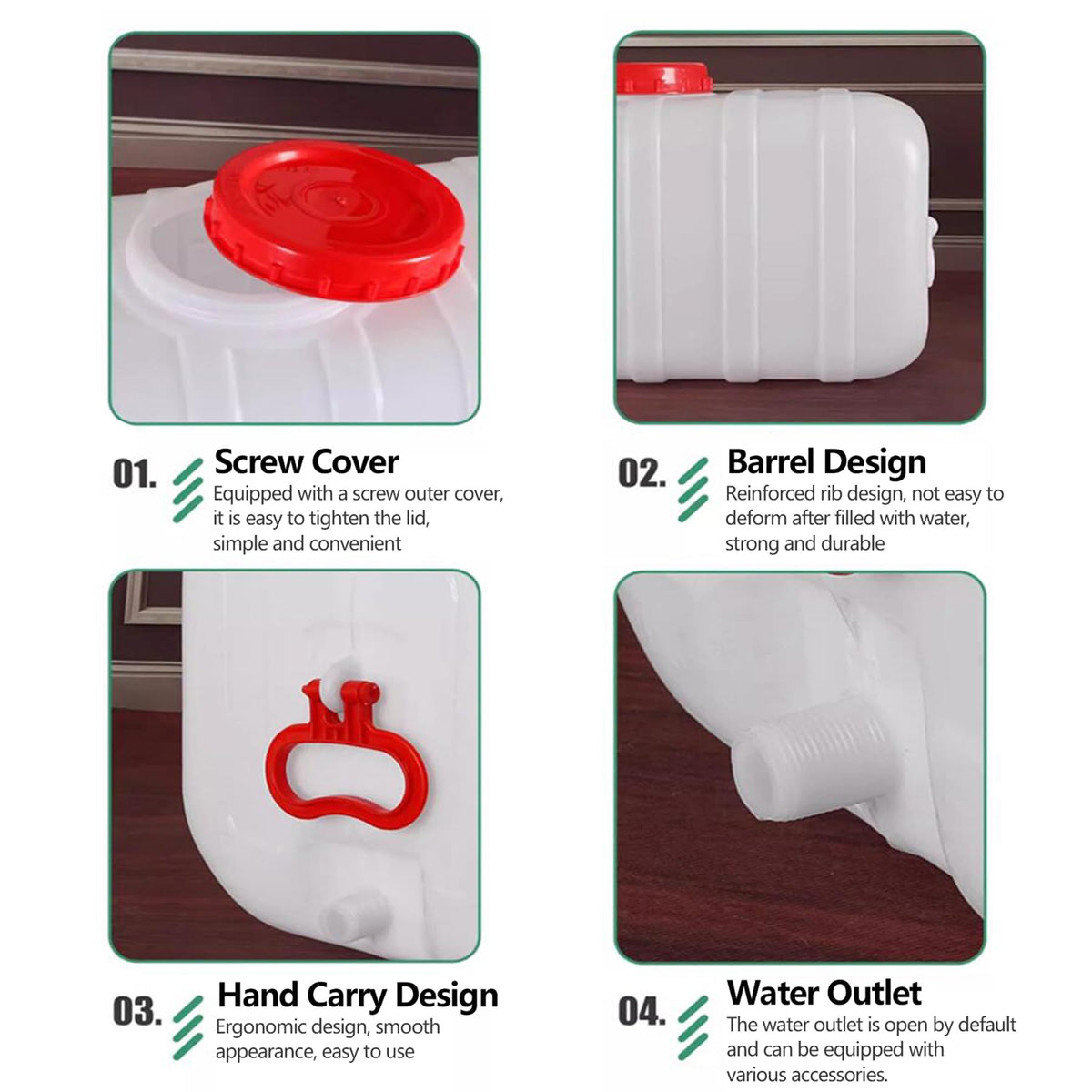 Large Capacity Plastic Water Container with Faucet and 3M Water Pipe T674