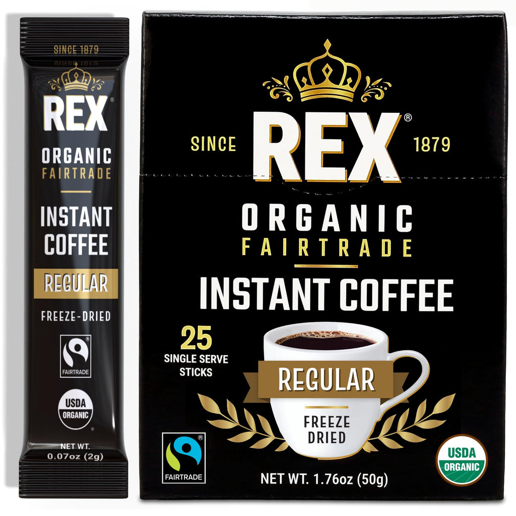 Organic Fairtrade Medium Roast Instant Coffee Sticks 25 Count S477348