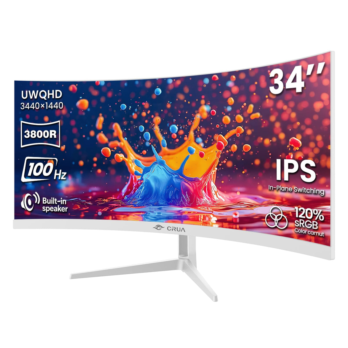 34 Inch 21:9 UWQHD 100Hz IPS Ultrawide Curved Monitor E816613
