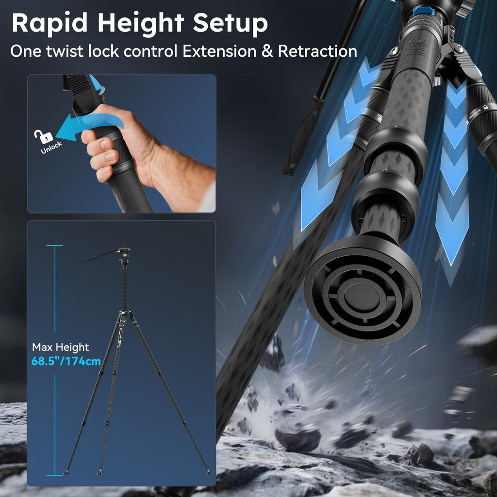 Carbon Fiber Video Tripod Kit S724463