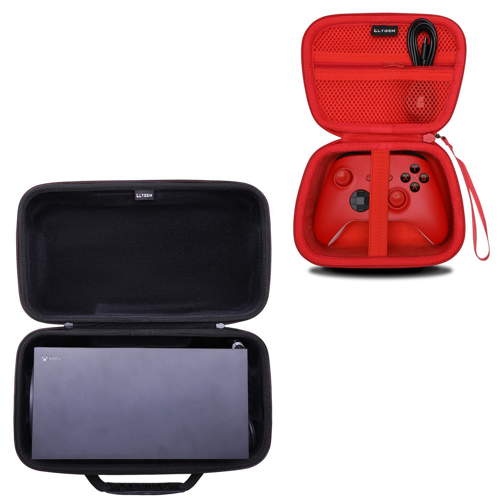 Black Red Gaming Console Case and Controller Case P8933