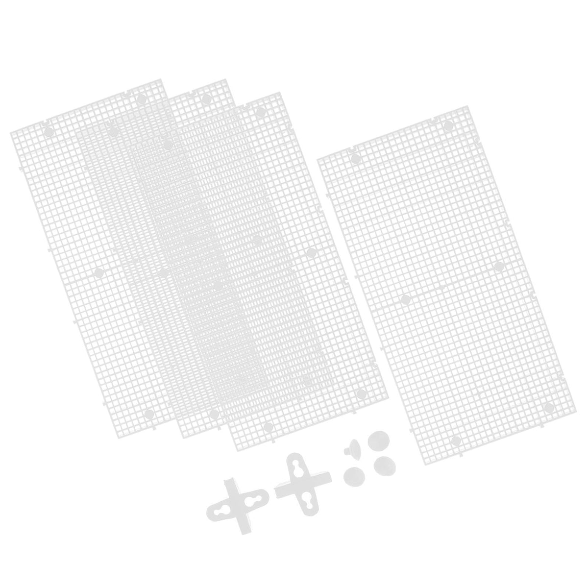 4pcs Cuttable Plastic Aquarium Tank Dividers with Suction Cups Y476406