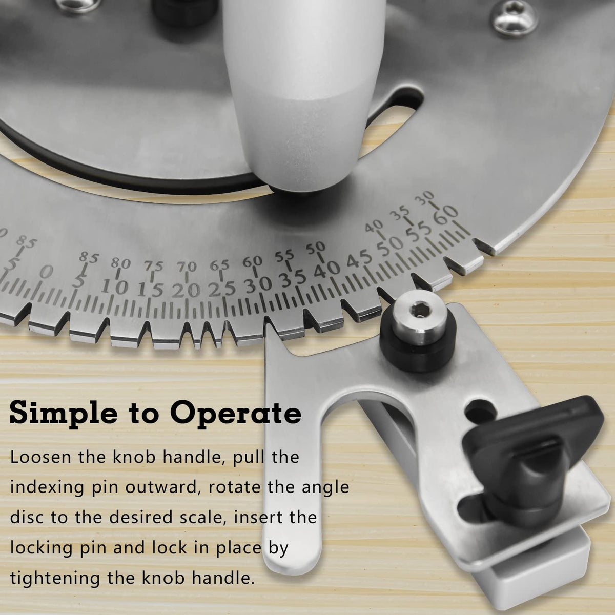 Miter Gauge with 27 Angle Stops F5034