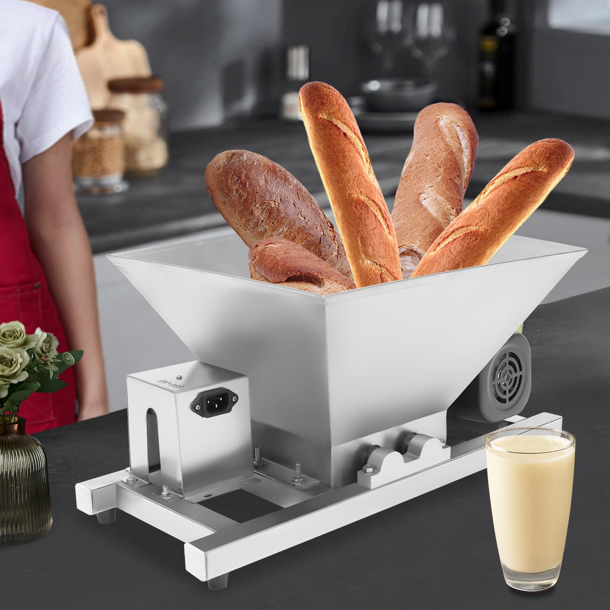 60W 4L Stainless Steel Electric Fruit Crusher O164