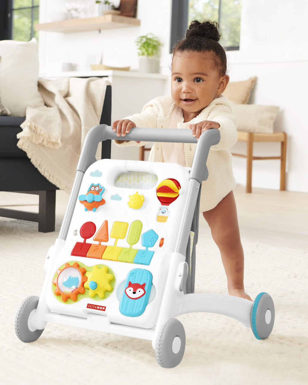 4-in-1 Sit to Stand Baby Walker with 40+ Activities X251258