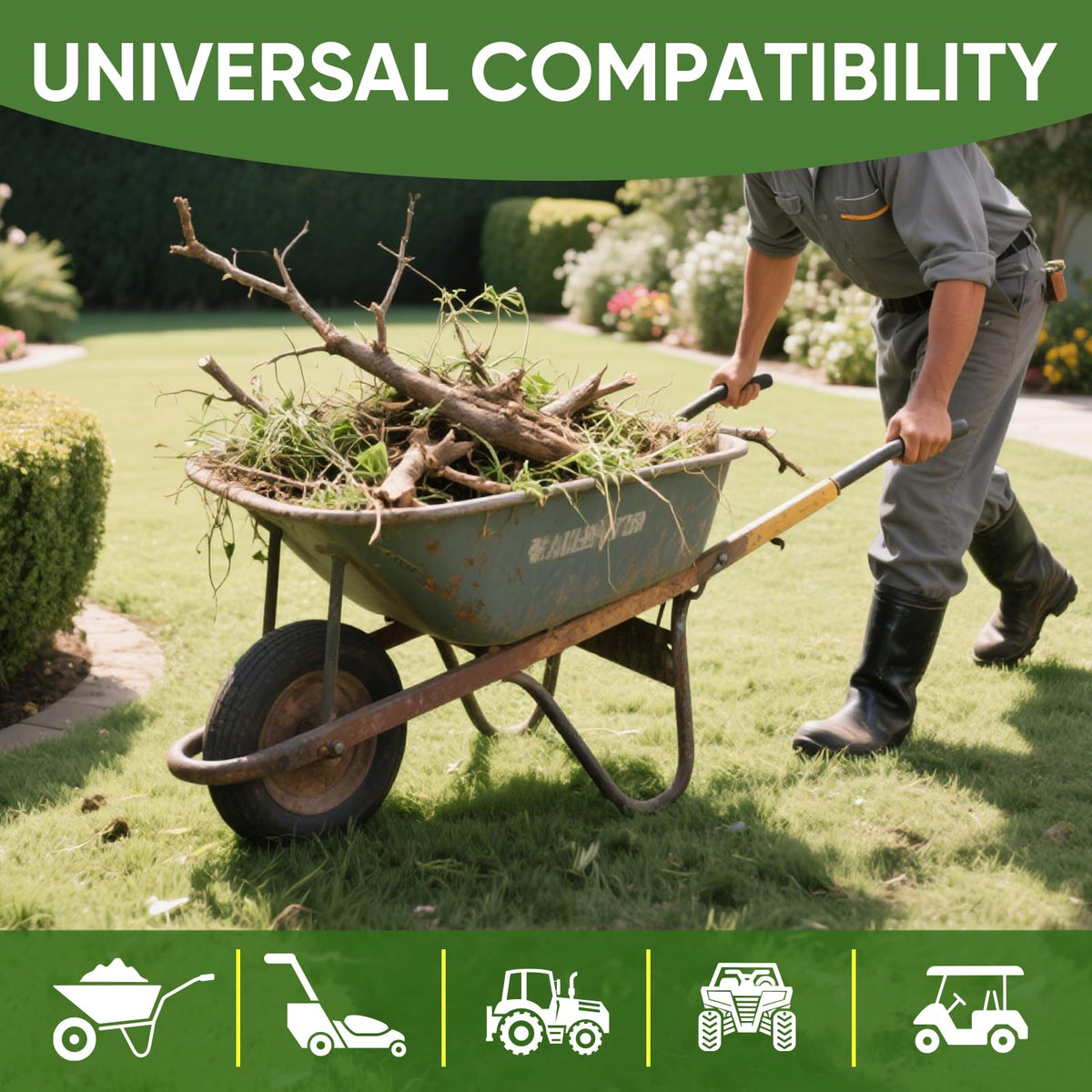 15x6.00-6 Lawn Mower Tires Inner Tube, 2 Pack E14639