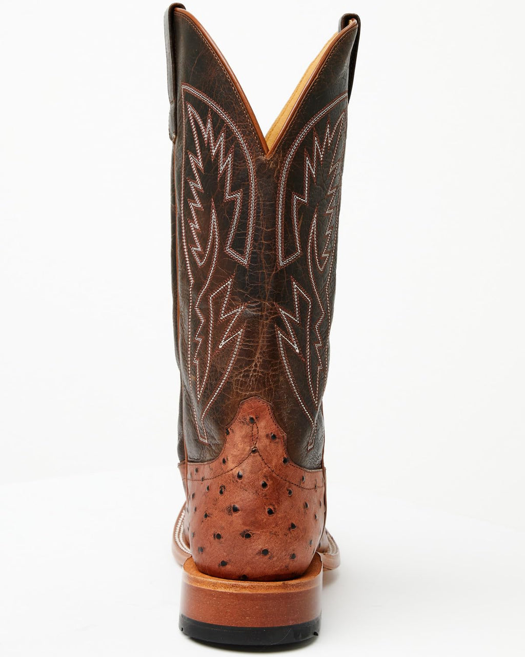 Cognac Ostrich Print Tall Western Boots F9693