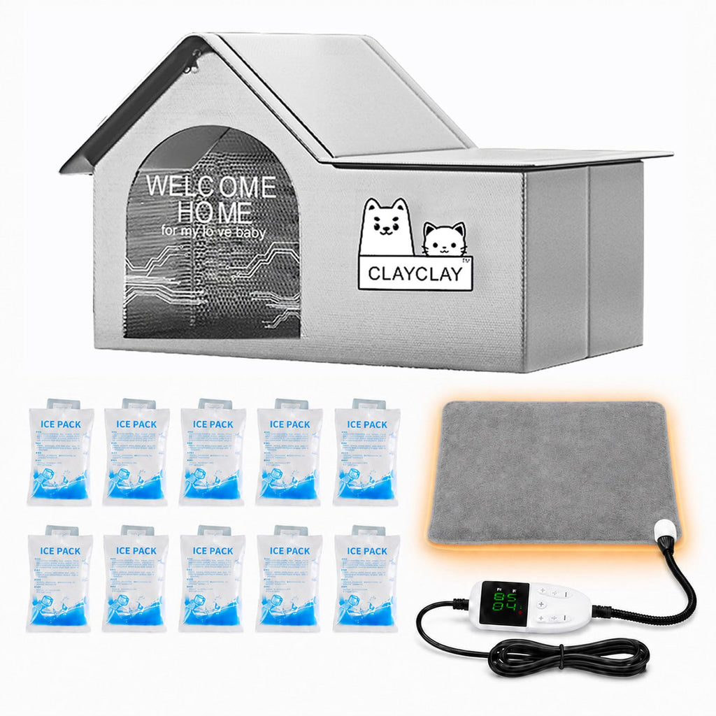 Heated Waterproof Insulated Outdoor Cat House D927794